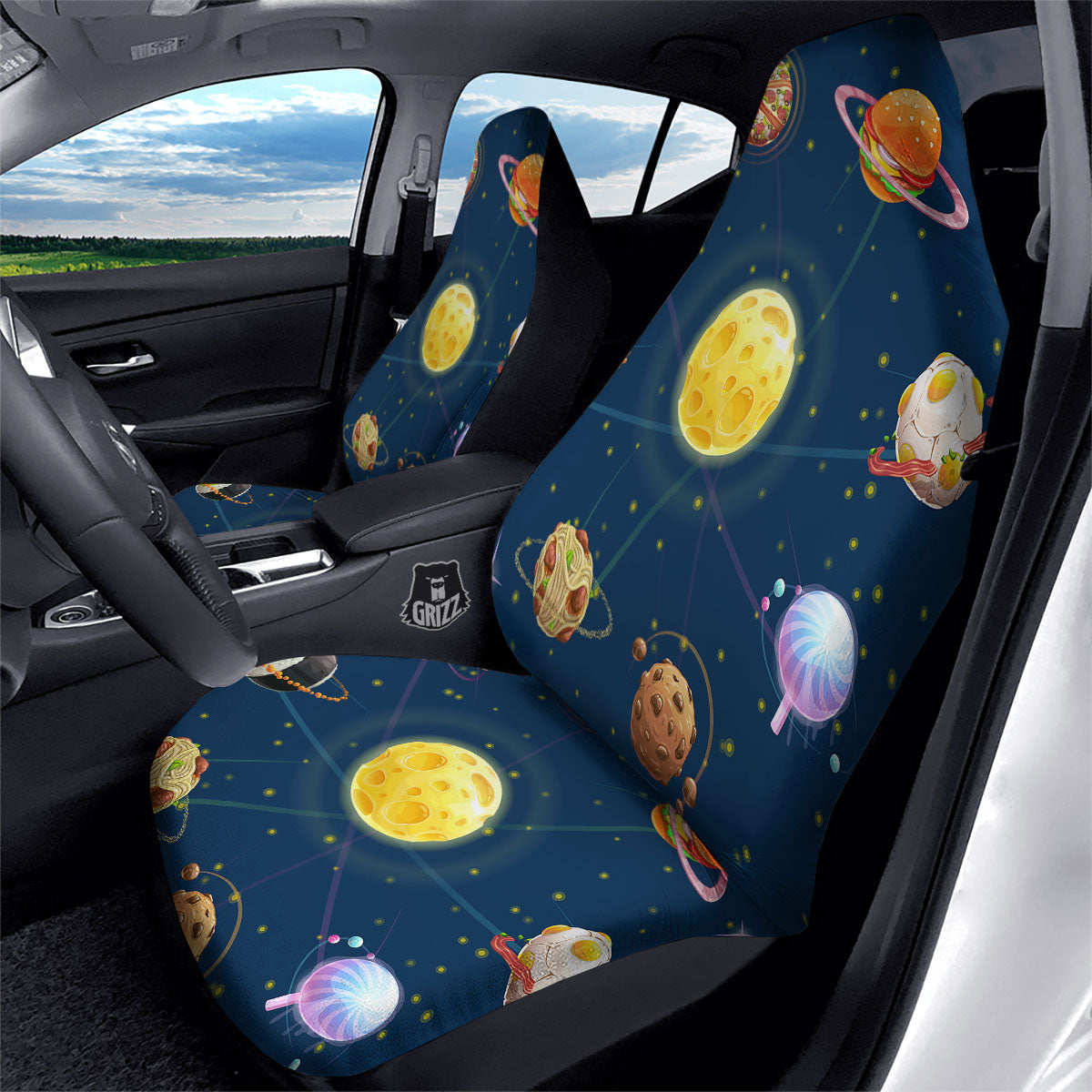 Fast Food Planets Set Print Car Seat Covers-grizzshop