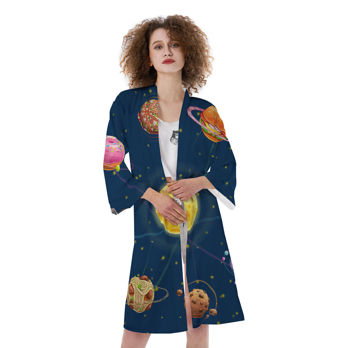 Fast Food Planets Set Print Kimono-grizzshop