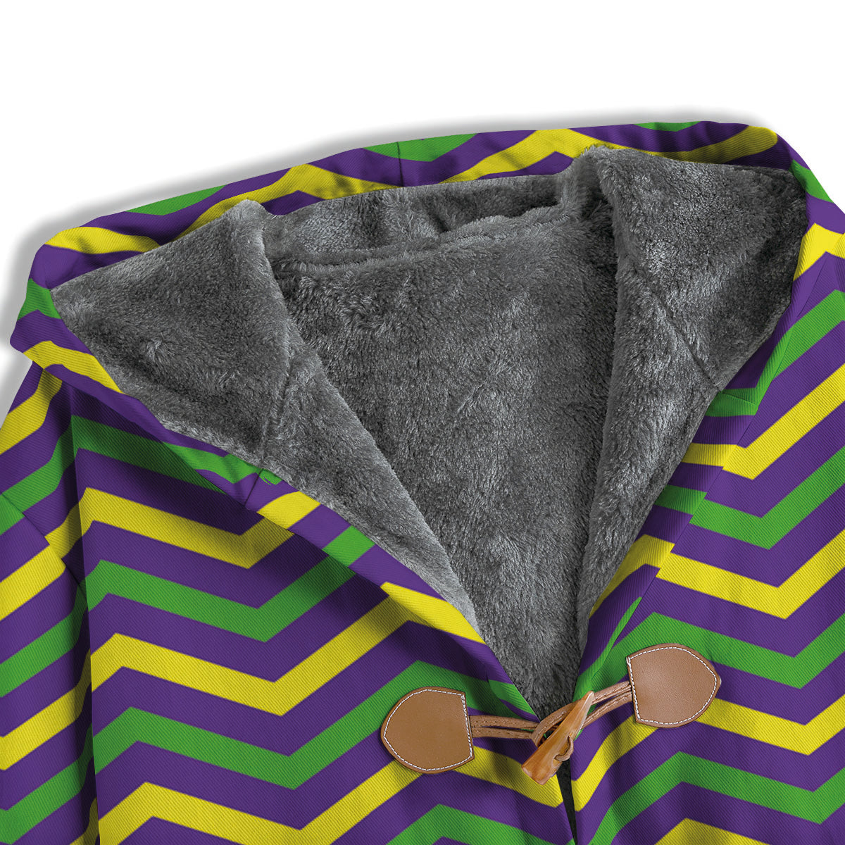 Fat Tuesday Chevron Mardi Gras Print Men's Windbreaker Jacket-grizzshop