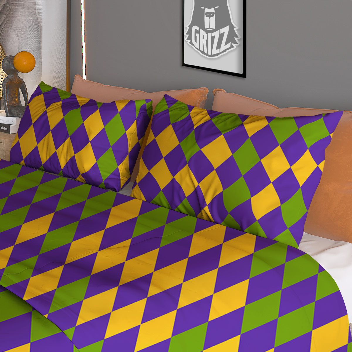 Fat Tuesday Mardi Gras Pattern Duvet Cover Bedding Set