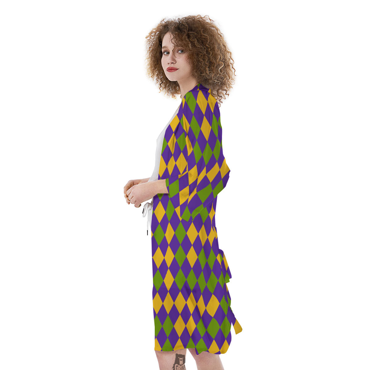 Fat Tuesday Mardi Gras Pattern Kimono-grizzshop