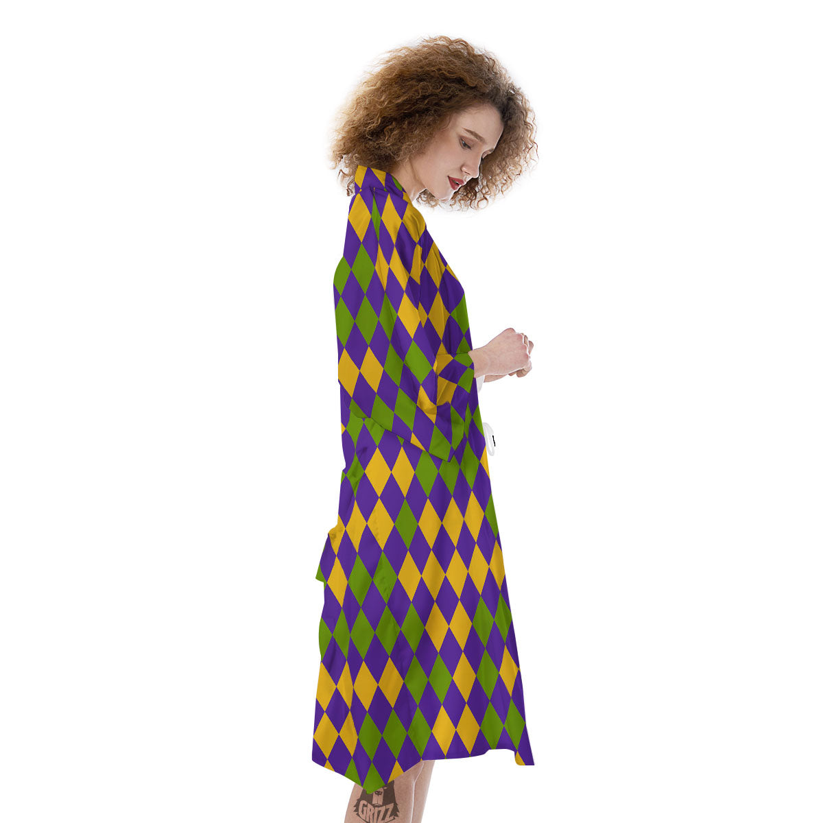 Fat Tuesday Mardi Gras Pattern Kimono-grizzshop