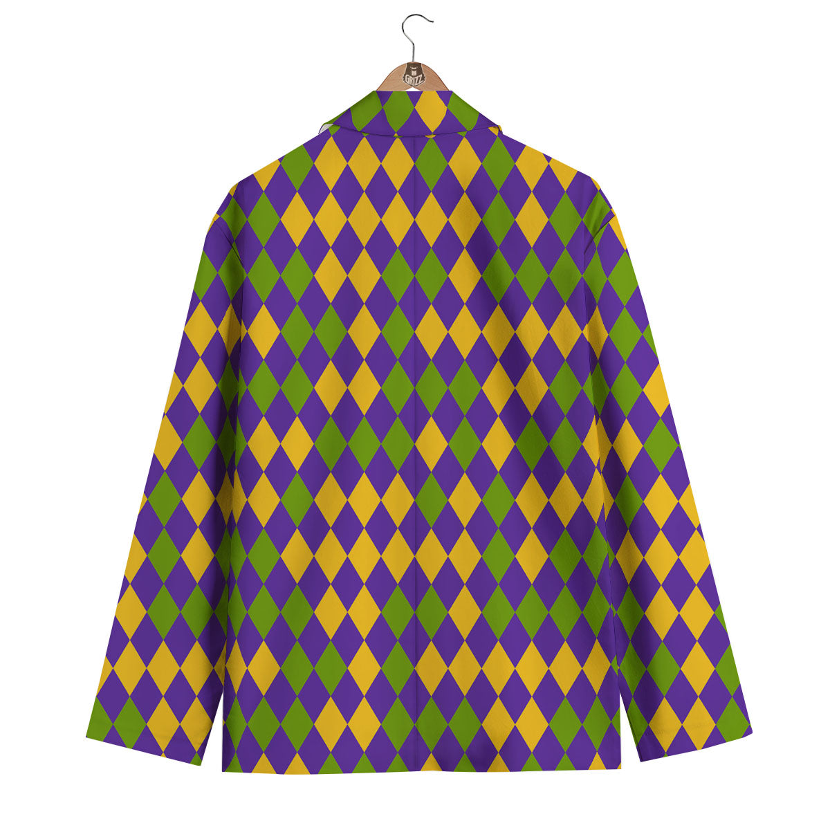 Fat Tuesday Mardi Gras Pattern Men's Blazer-grizzshop