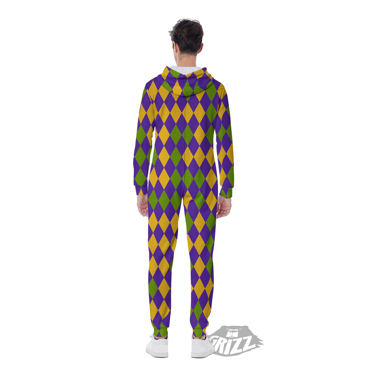 Fat Tuesday Mardi Gras Pattern Men's Jumpsuit-grizzshop