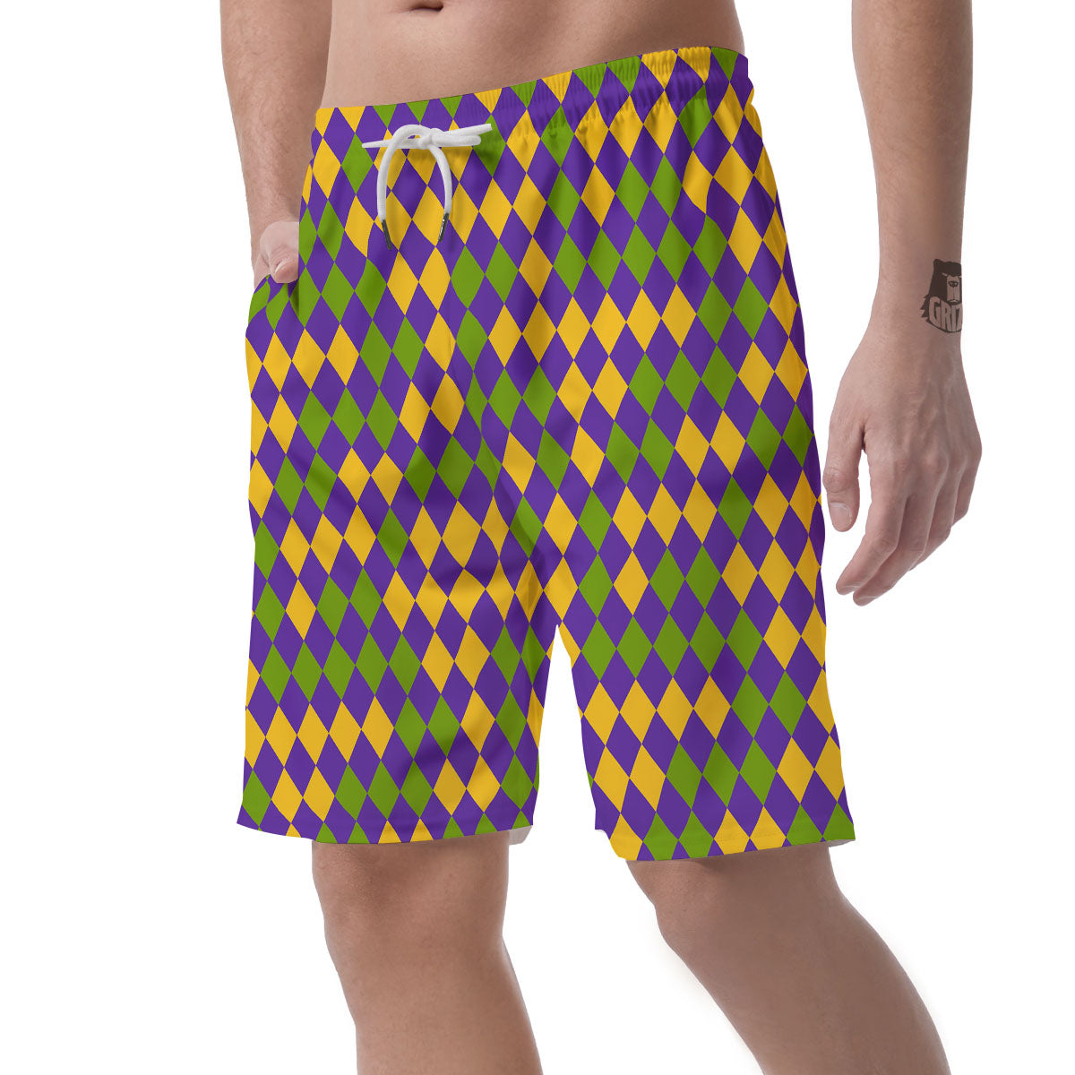 Fat Tuesday Mardi Gras Pattern Men's Shorts-grizzshop