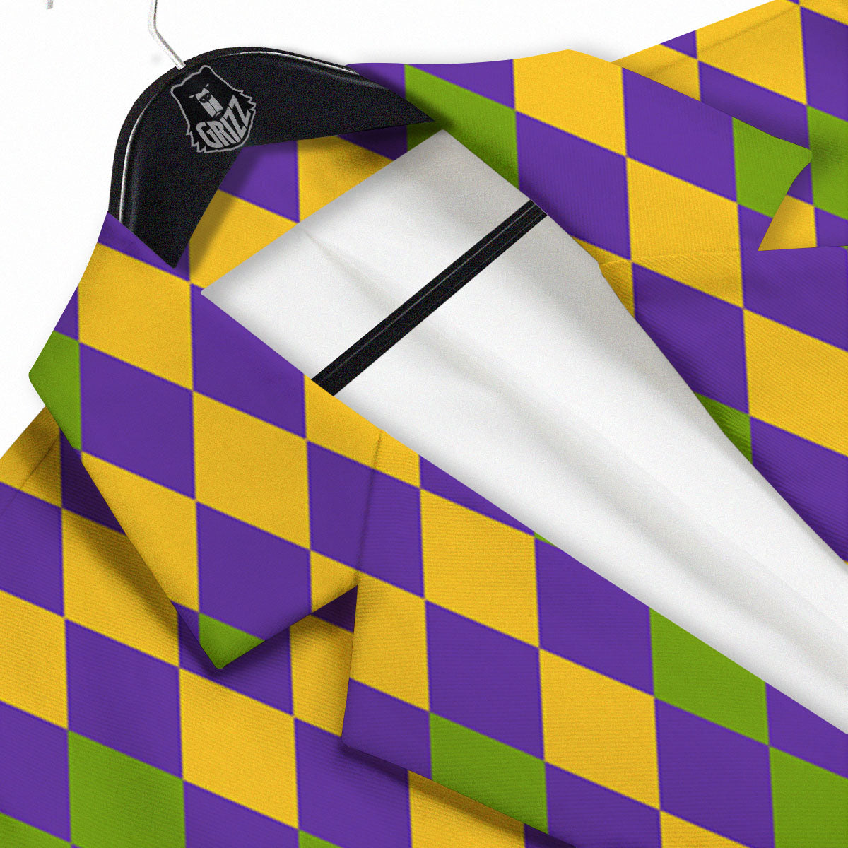 Fat Tuesday Mardi Gras Pattern Men's Sport Coat-grizzshop