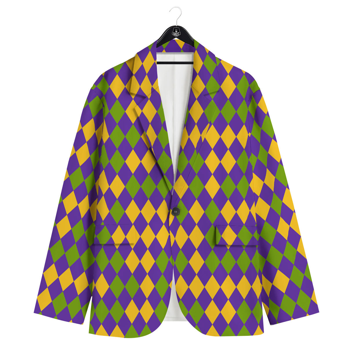 Fat Tuesday Mardi Gras Pattern Men's Sport Coat-grizzshop