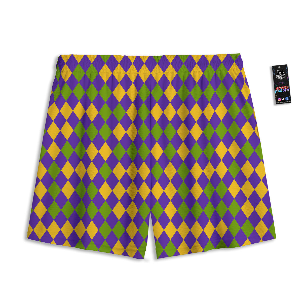 Fat Tuesday Mardi Gras Pattern Mesh Shorts
