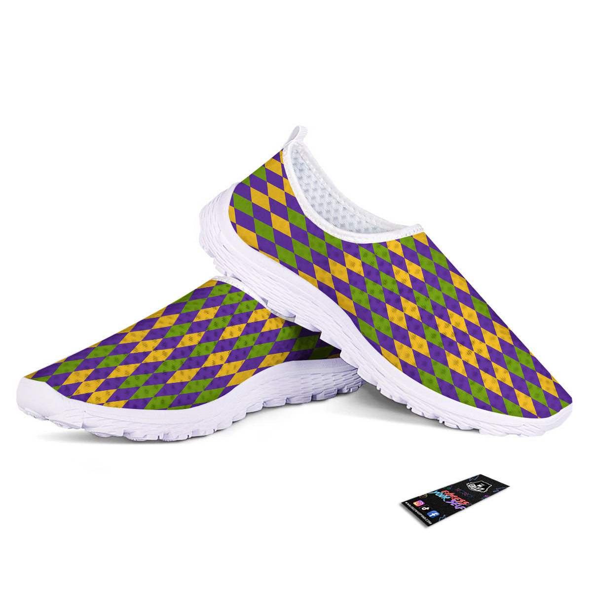 Fat Tuesday Mardi Gras Pattern Nurse Shoes-grizzshop