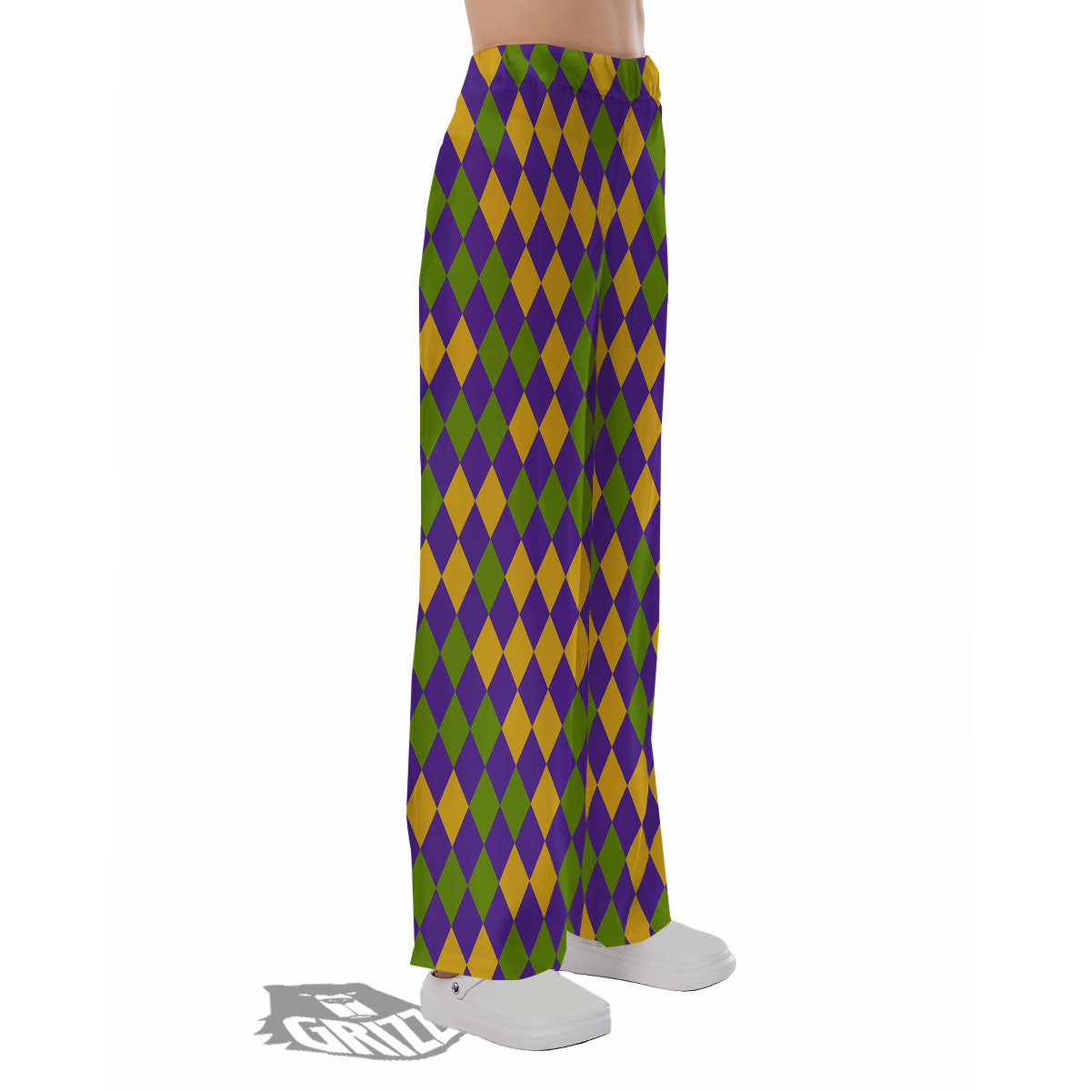 Fat Tuesday Mardi Gras Pattern Pajama Pants-grizzshop