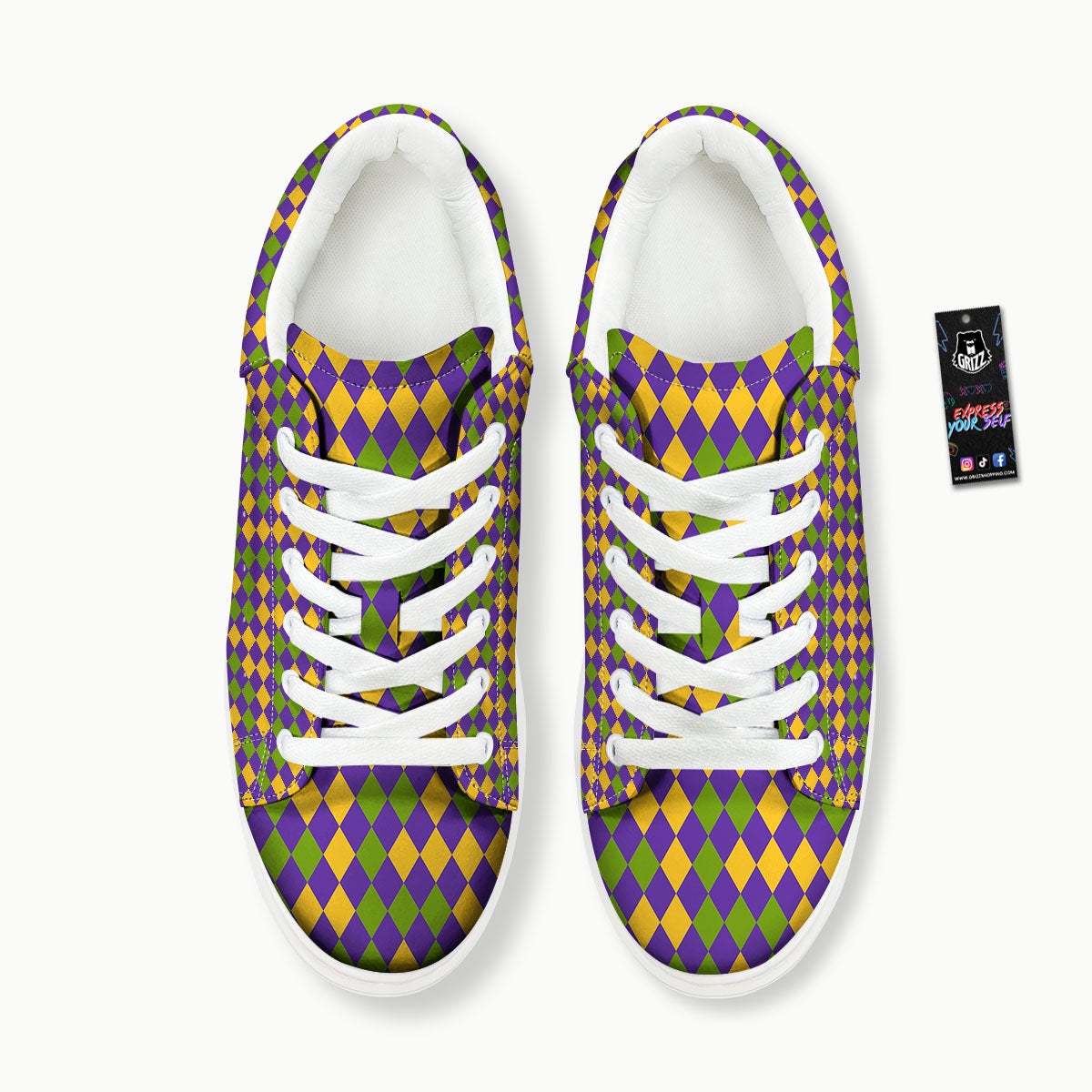 Fat Tuesday Mardi Gras Pattern Platform Shoes-grizzshop