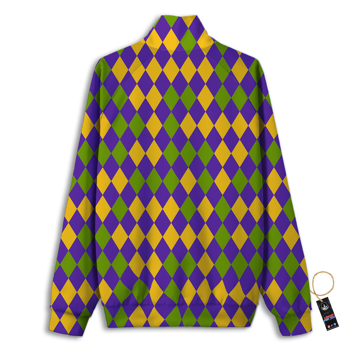 Fat Tuesday Mardi Gras Pattern Track Jacket-grizzshop