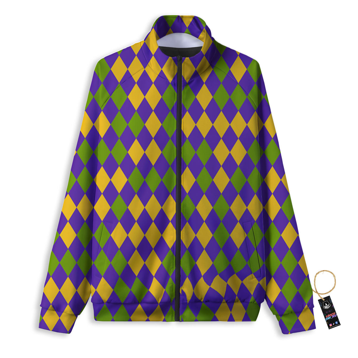 Fat Tuesday Mardi Gras Pattern Track Jacket-grizzshop