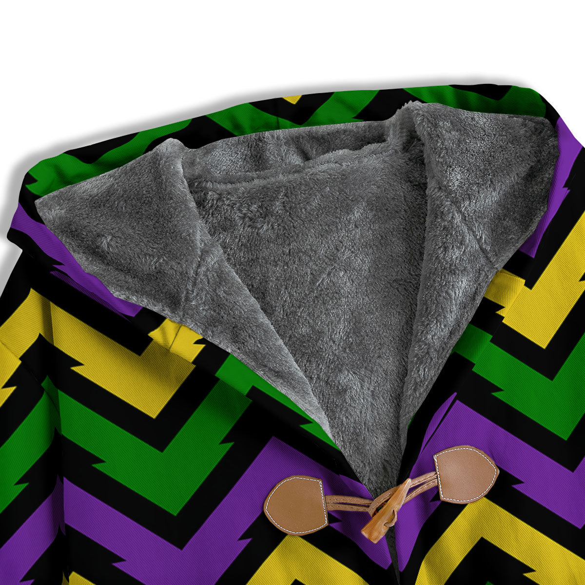 Fat Tuesday Zigzag Mardi Gras Print Men's Windbreaker Jacket-grizzshop