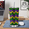 Fat Tuesday Zigzag Mardi Gras Print Tumbler-grizzshop