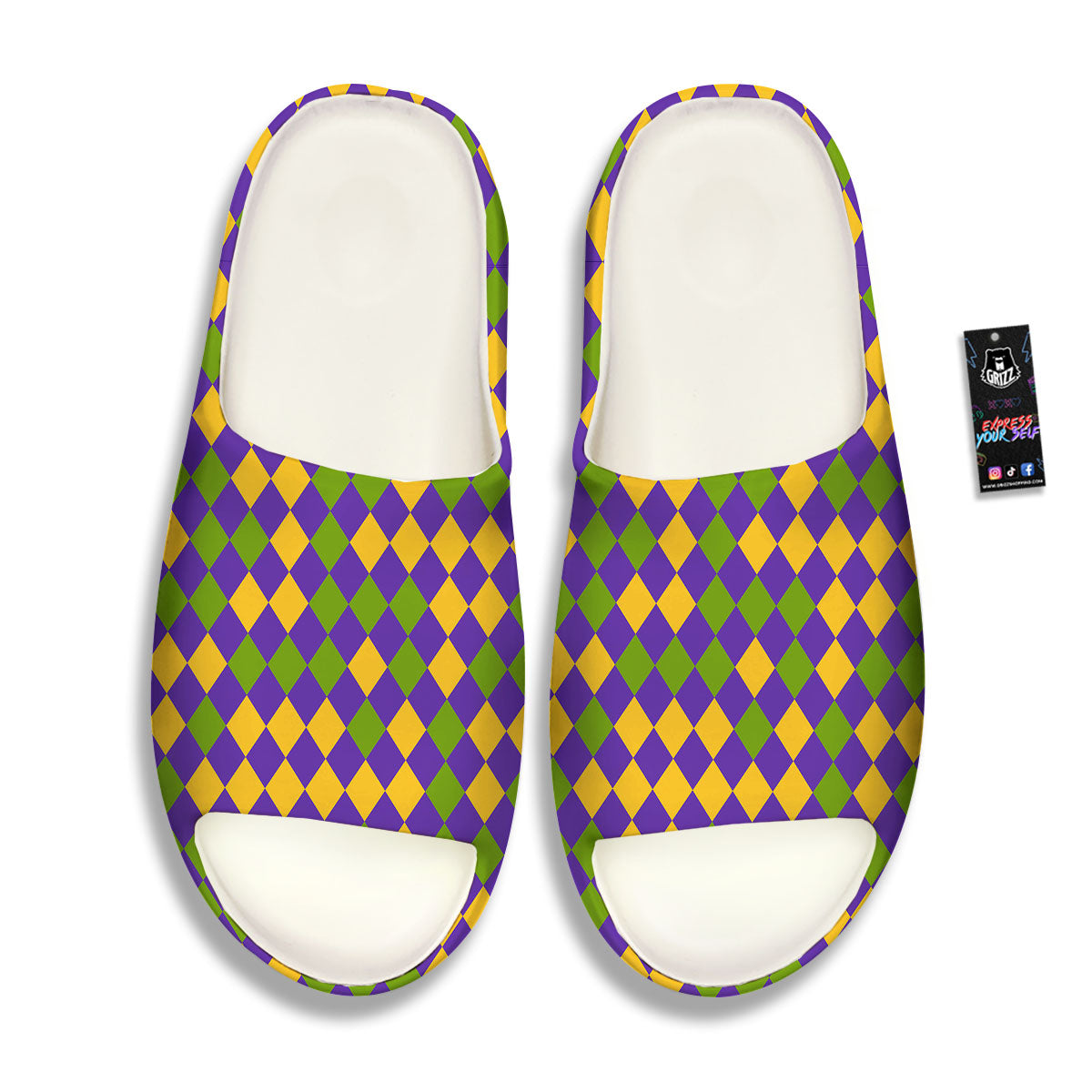 Fat Tuesday Mardi Gras Pattern Sandals-grizzshop