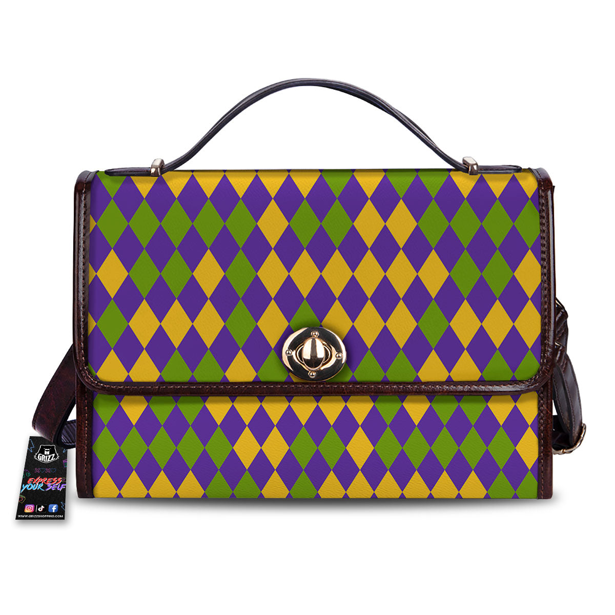 Fat Tuesday Mardi Gras Pattern Women's Satchel Bag