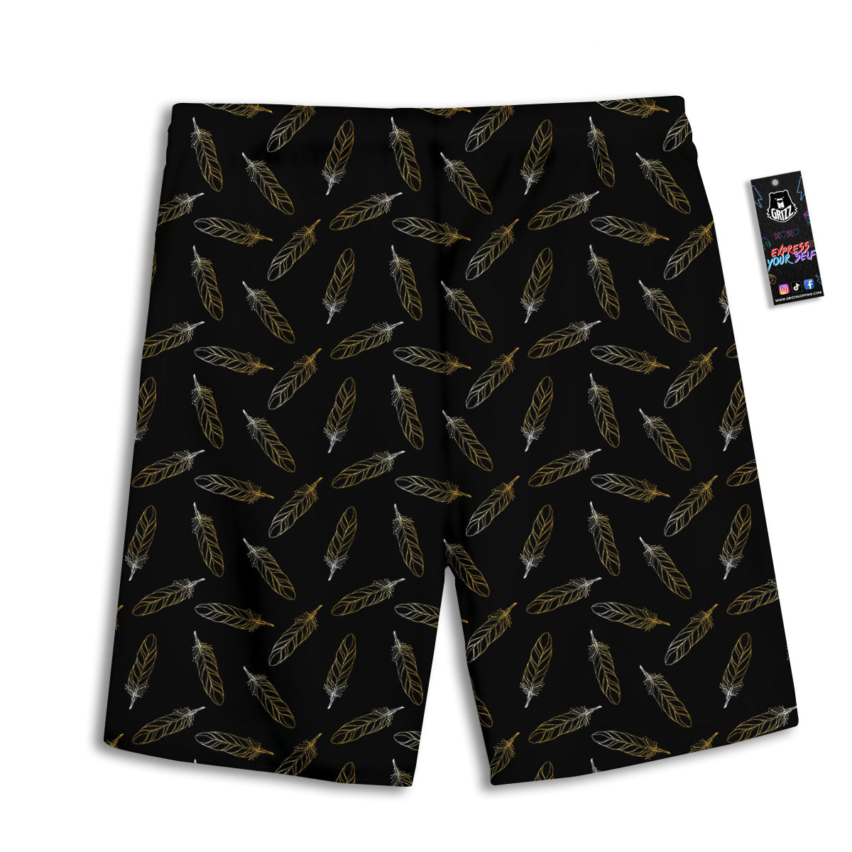 Floral Hawaiian Print Pattern Men's Athletic Shorts