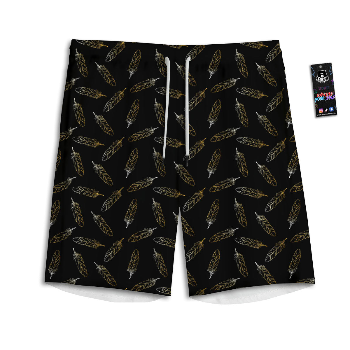 Floral Hawaiian Print Pattern Men's Athletic Shorts
