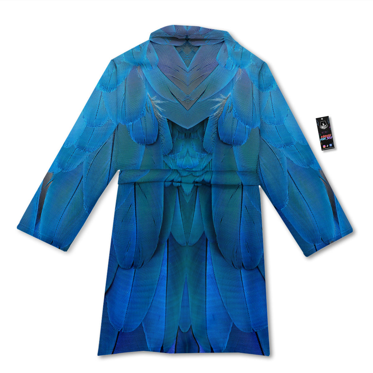 Feather Blue Print Bathrobe-grizzshop