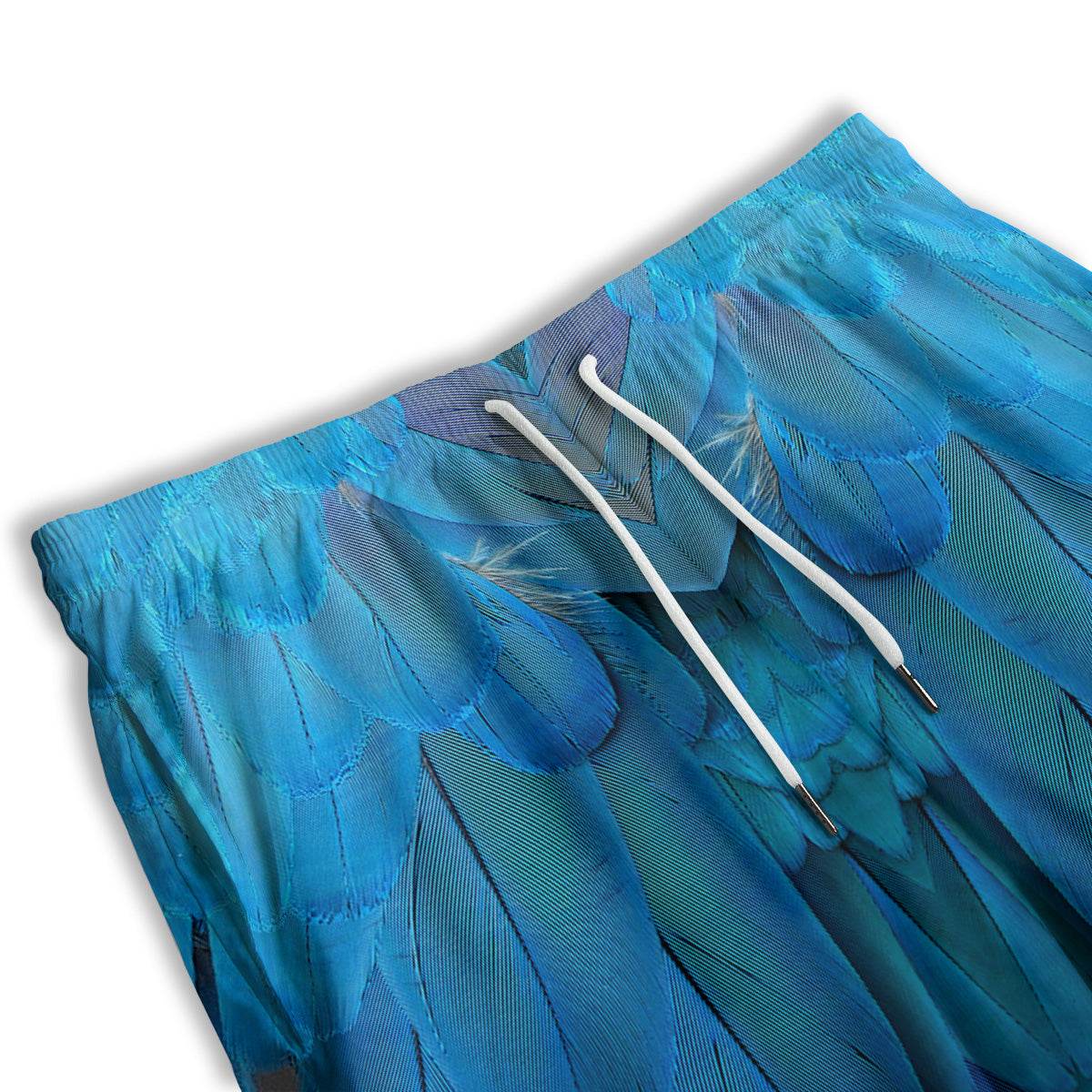 Feather Blue Print Men's Athletic Shorts