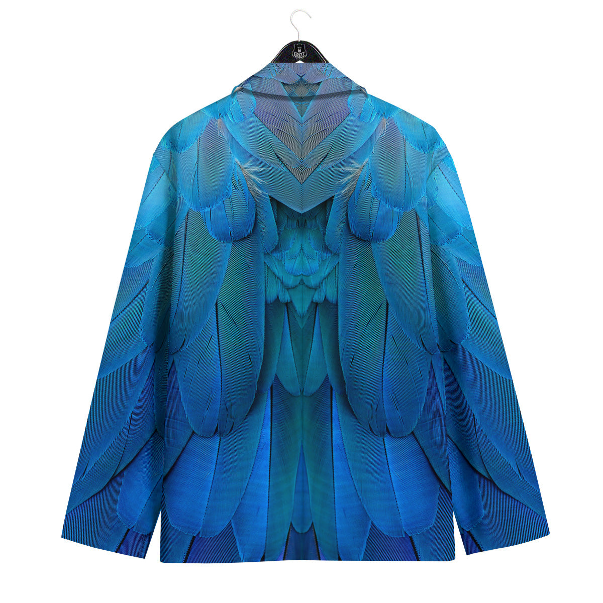 Feather Blue Print Men's Sport Coat-grizzshop