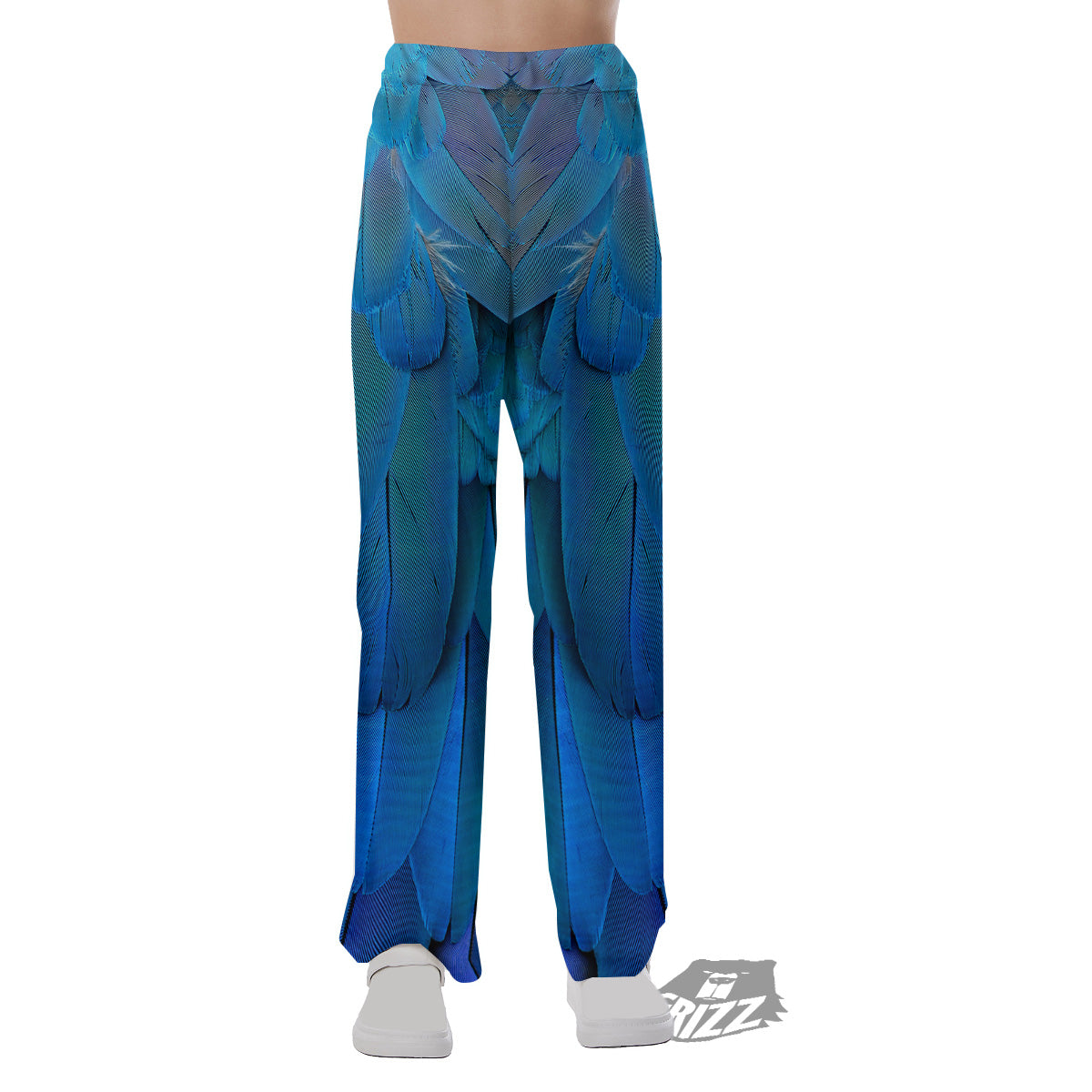 Feather Blue Print Pajama Pants-grizzshop