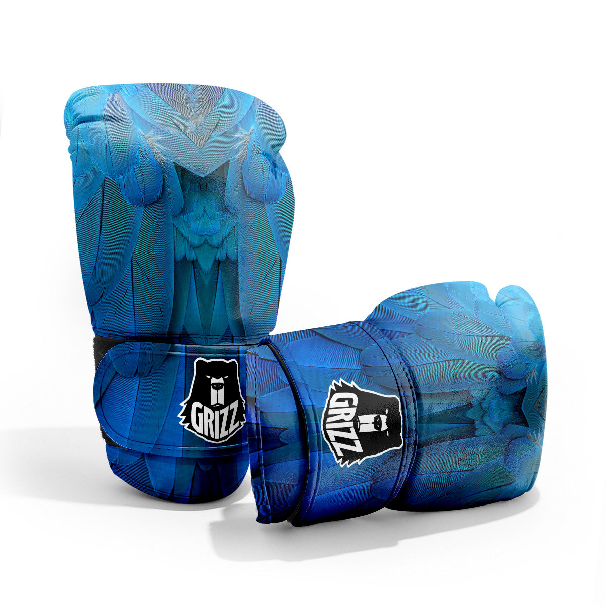 Feather Blue Print Pro Boxing Glove