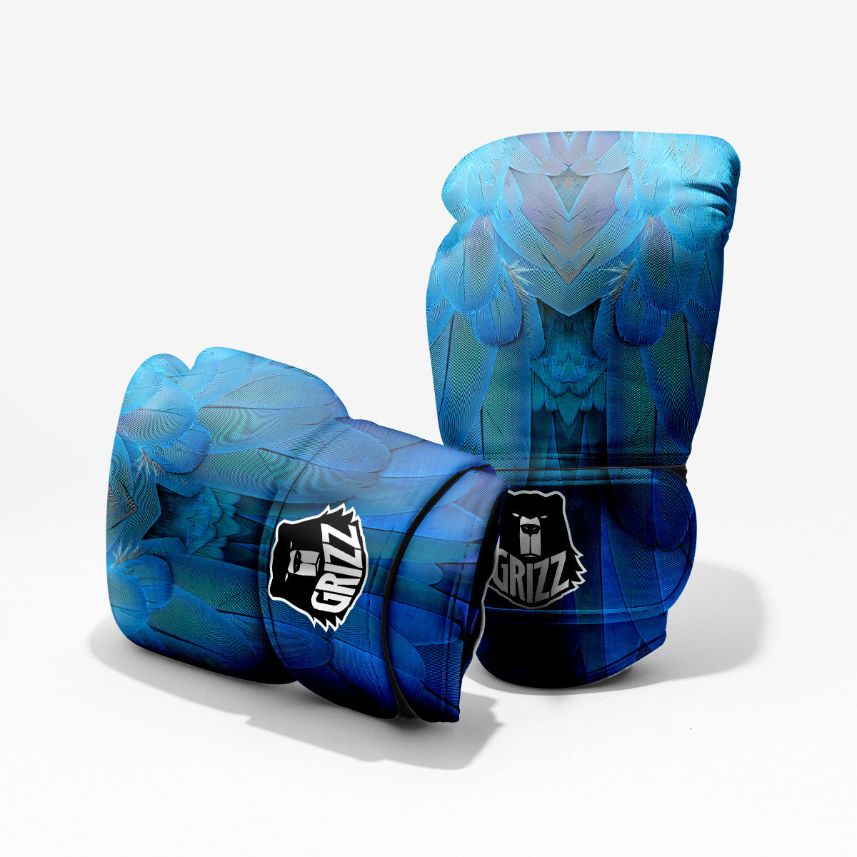 Feather Blue Print Pro Boxing Glove