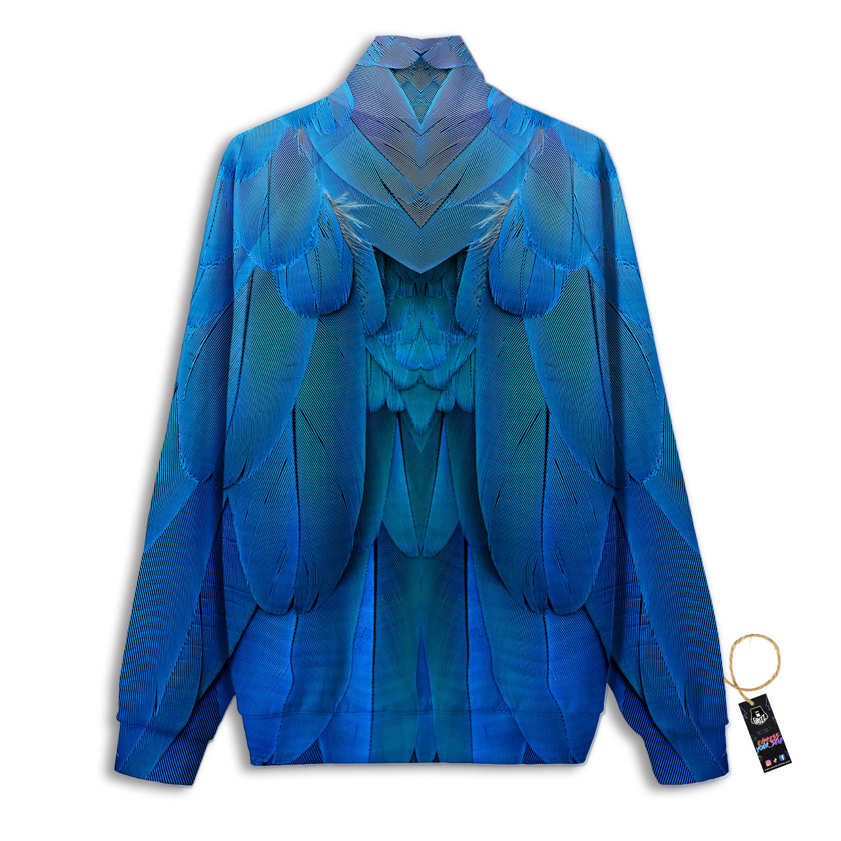 Feather Blue Print Track Jacket-grizzshop