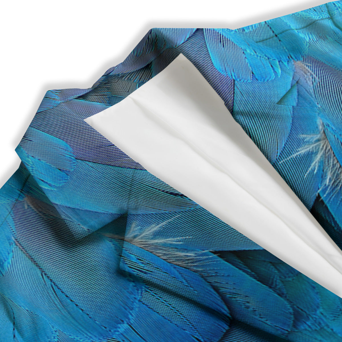 Feather Blue Print Women's Blazer-grizzshop