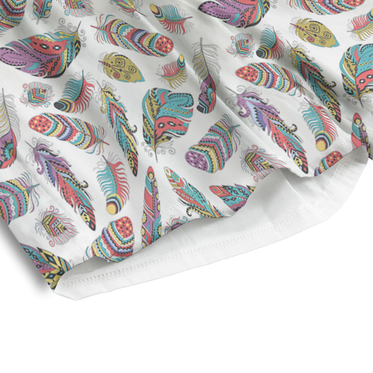 Feather Bohemian Print Pattern Men's Athletic Shorts
