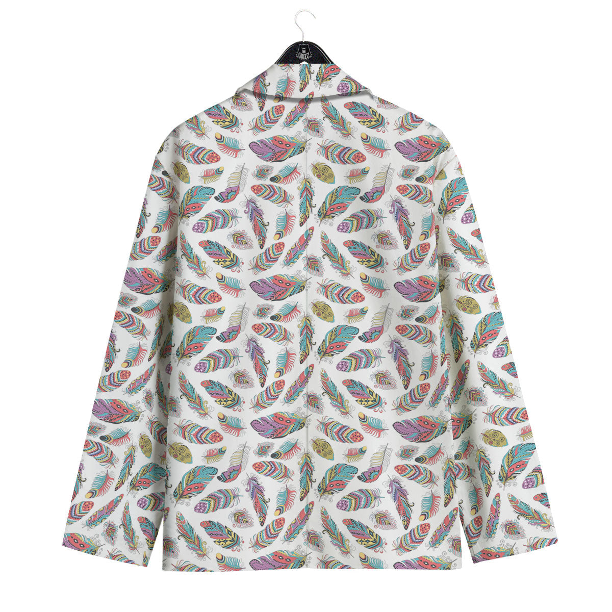 Feather Bohemian Print Pattern Men's Sport Coat-grizzshop