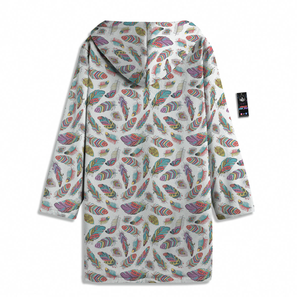 Feather Bohemian Print Pattern Men's Windbreaker Jacket-grizzshop