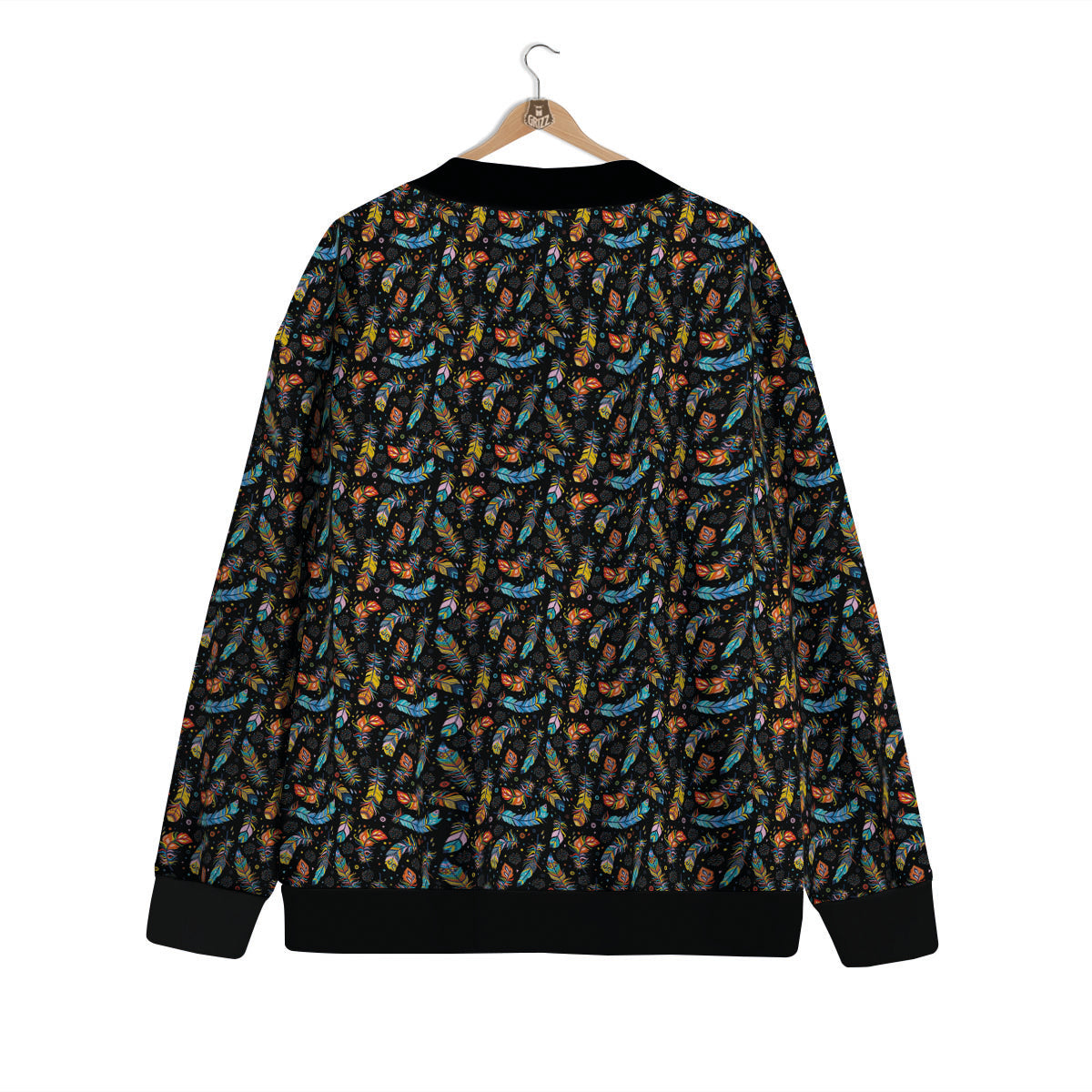 Feather Boho Print Pattern Cardigan-grizzshop