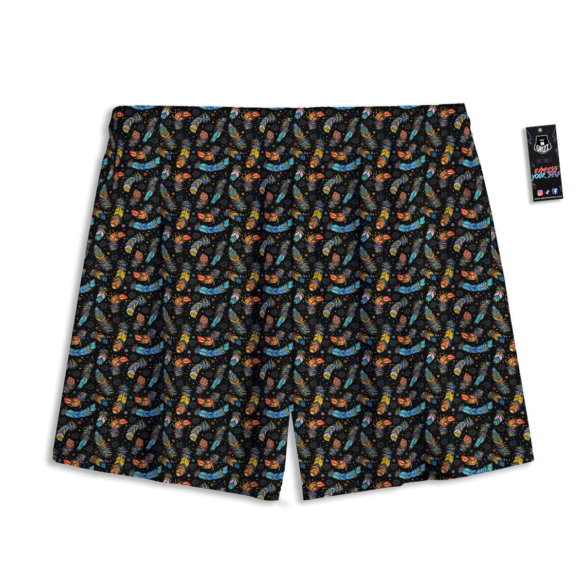 Flower Daffodil Drawing Print Pattern Mesh Shorts