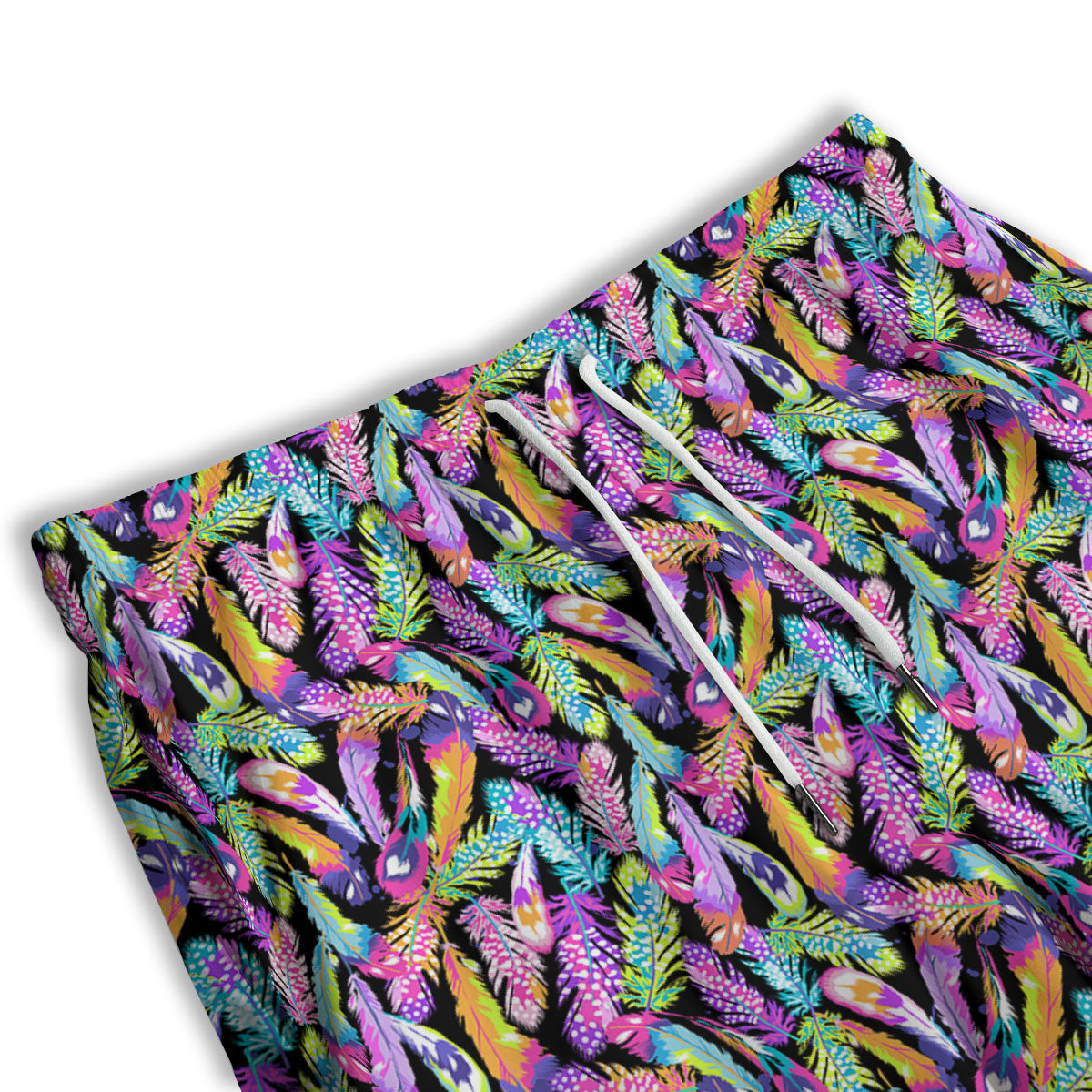Feather Colorful Print Pattern Men's Athletic Shorts