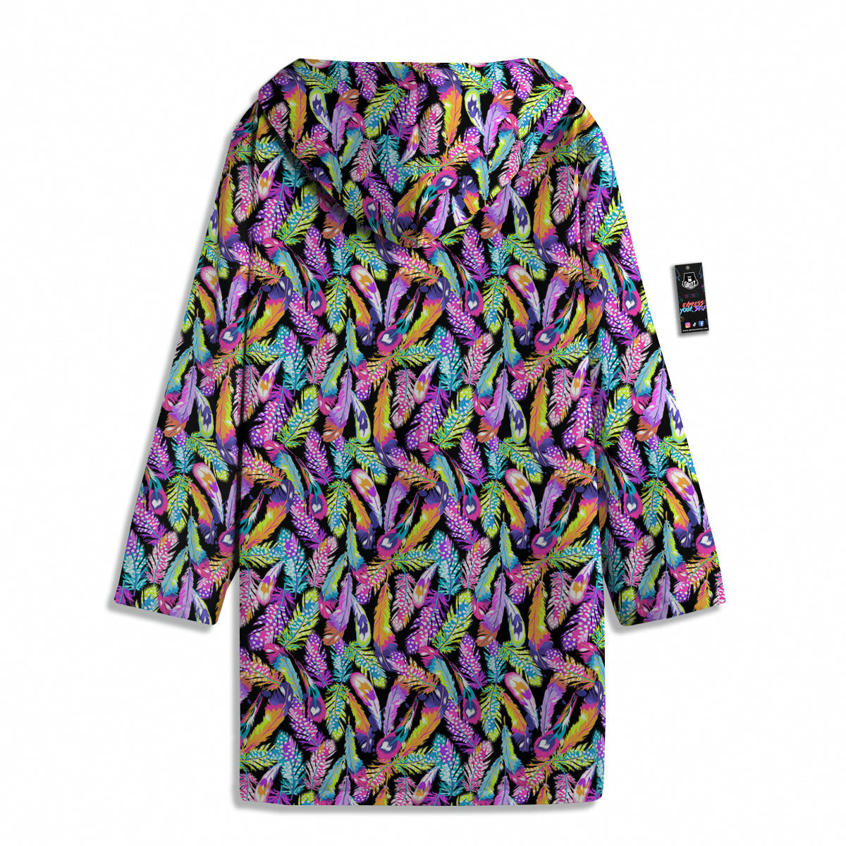 Feather Colorful Print Pattern Men's Windbreaker Jacket-grizzshop