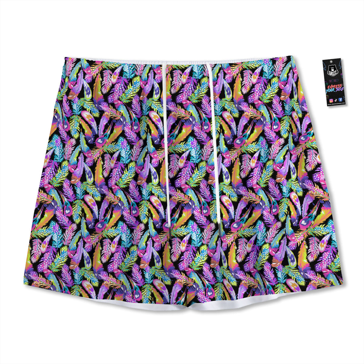 Flower Daisy Print Pattern Mesh Shorts