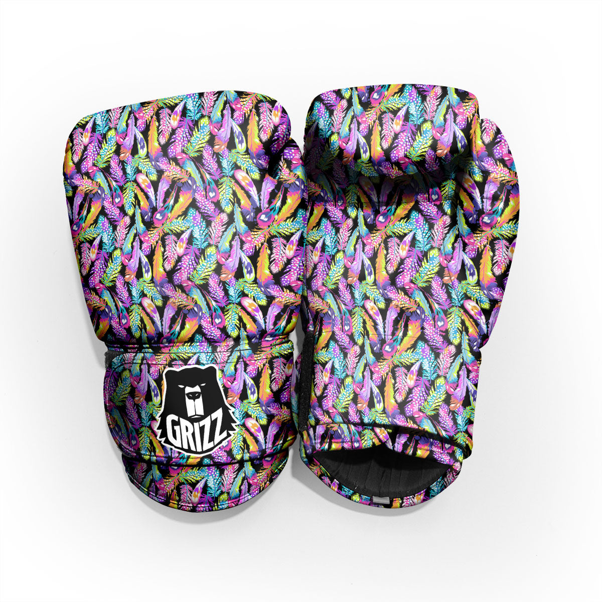 Feather Colorful Print Pattern Pro Boxing Glove