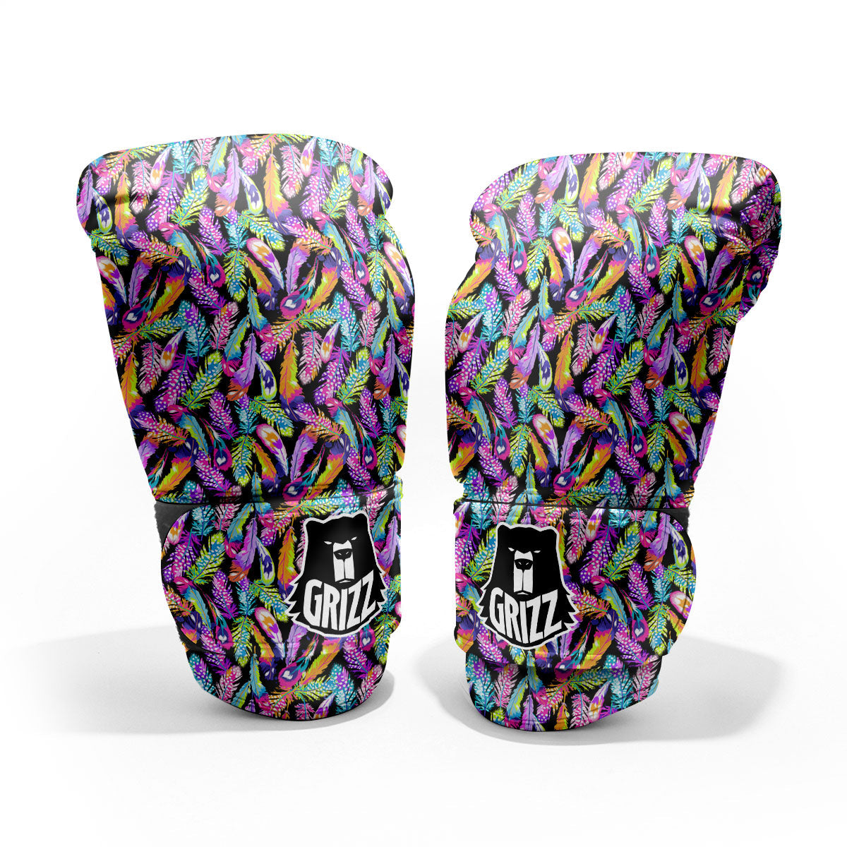 Feather Colorful Print Pattern Pro Boxing Glove