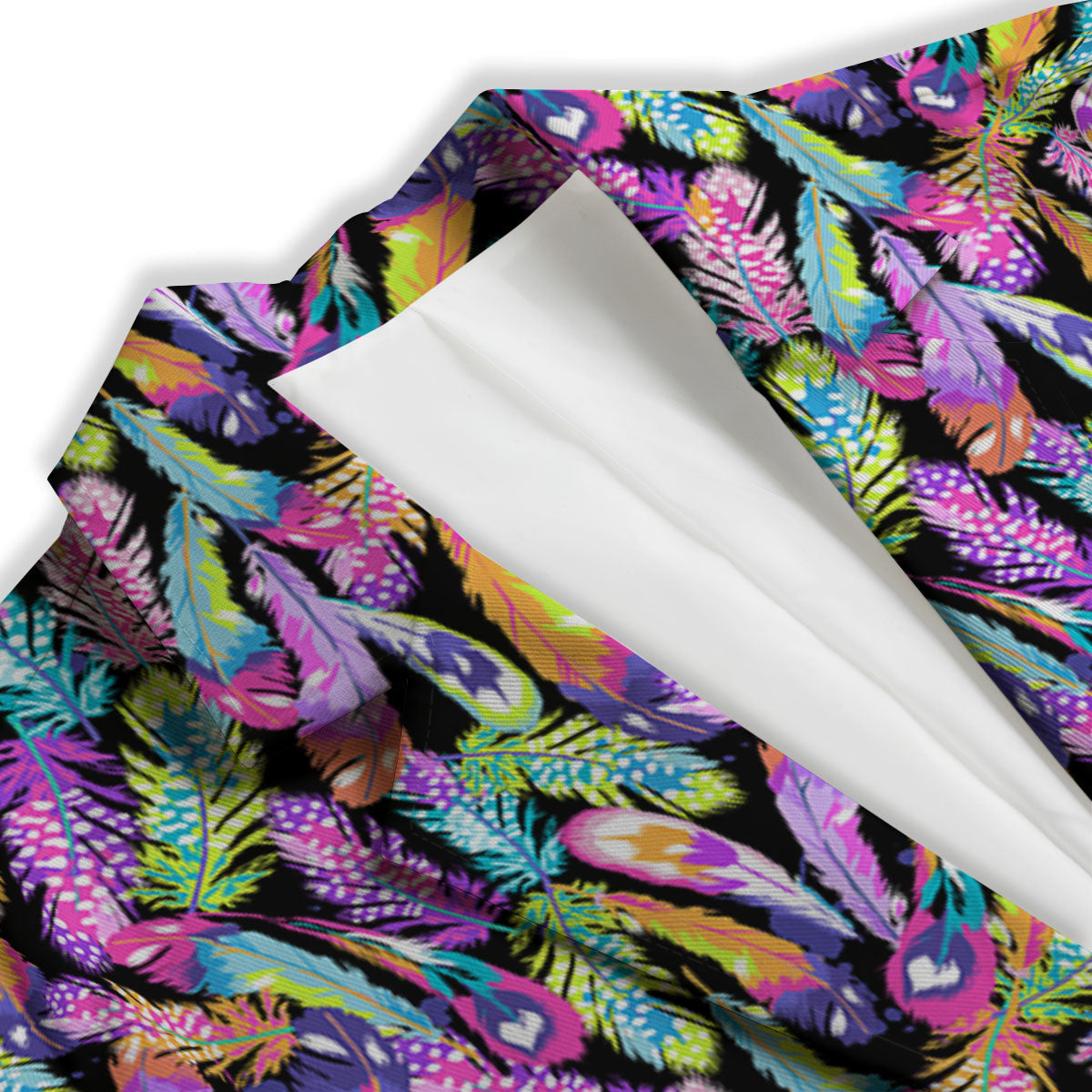 Feather Colorful Print Pattern Women's Blazer-grizzshop