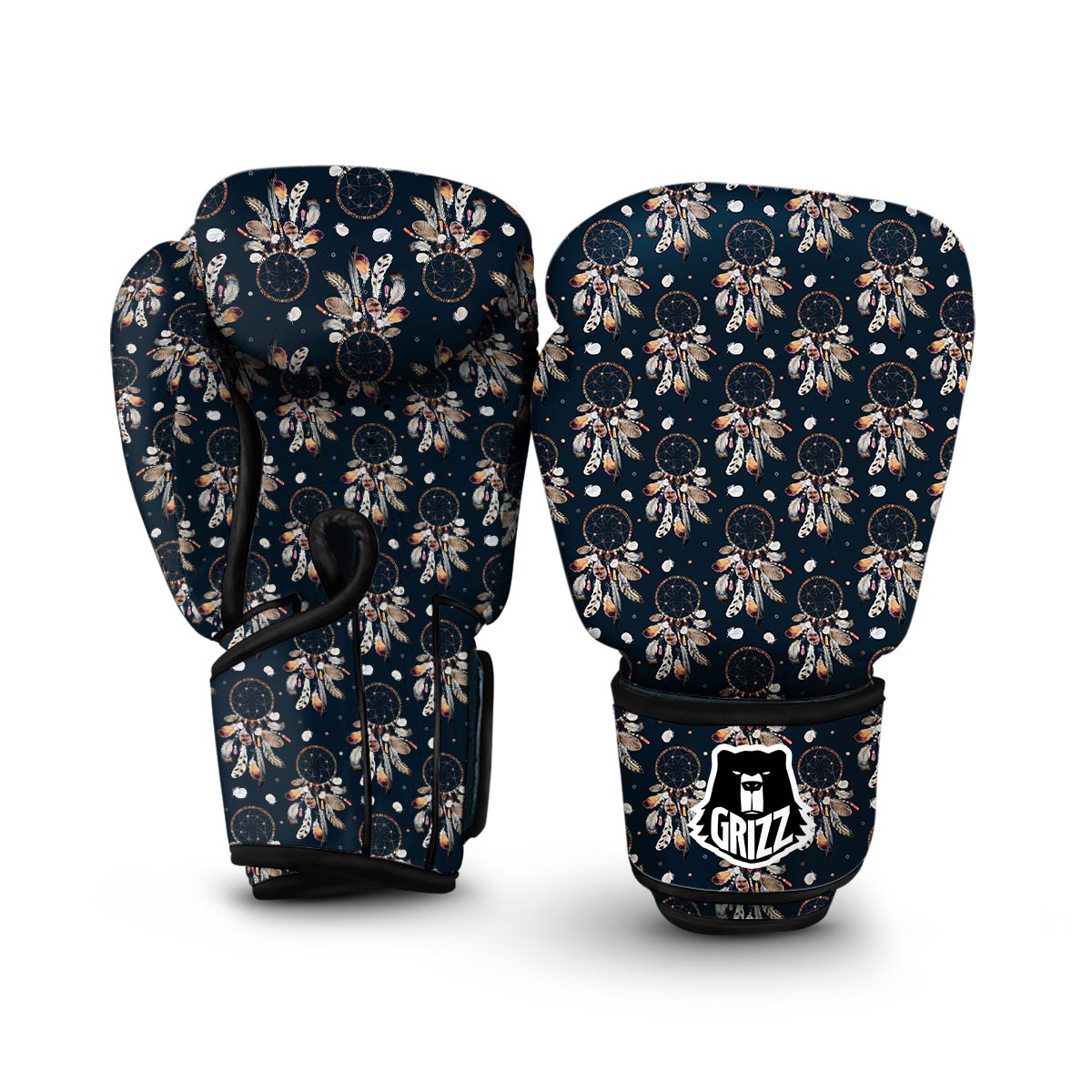 Feather Dream Catcher Boho Boxing Gloves-grizzshop