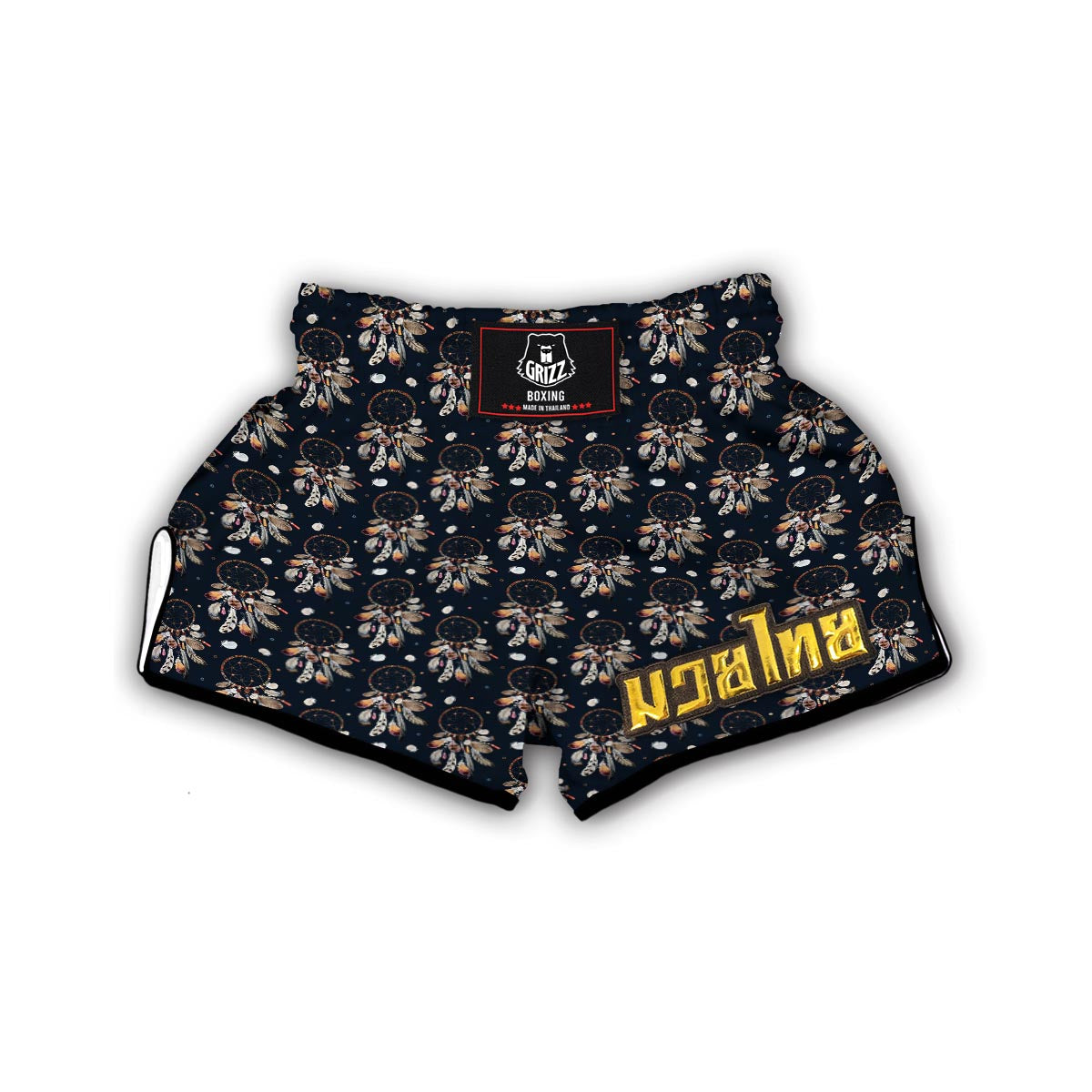 Feather Dream Catcher Boho Muay Thai Boxing Shorts-grizzshop