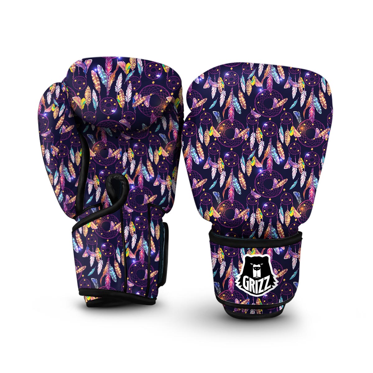 Feather Dream Catcher Vintage Boxing Gloves-grizzshop