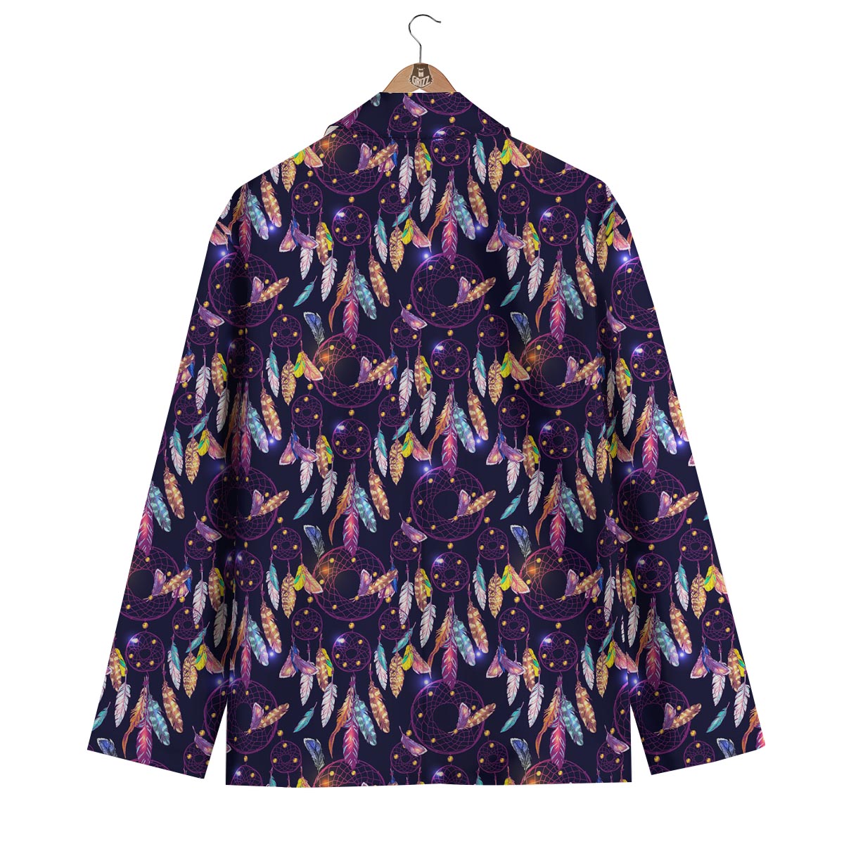 Feather Dream Catcher Vintage Men's Blazer-grizzshop
