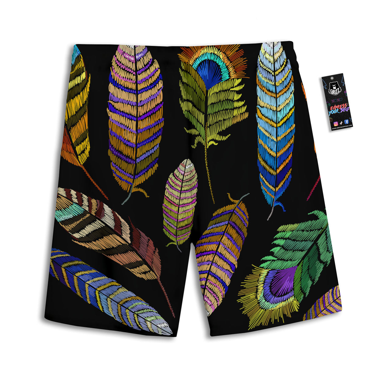 Floral Hibiscus Flower Print Pattern Men's Athletic Shorts