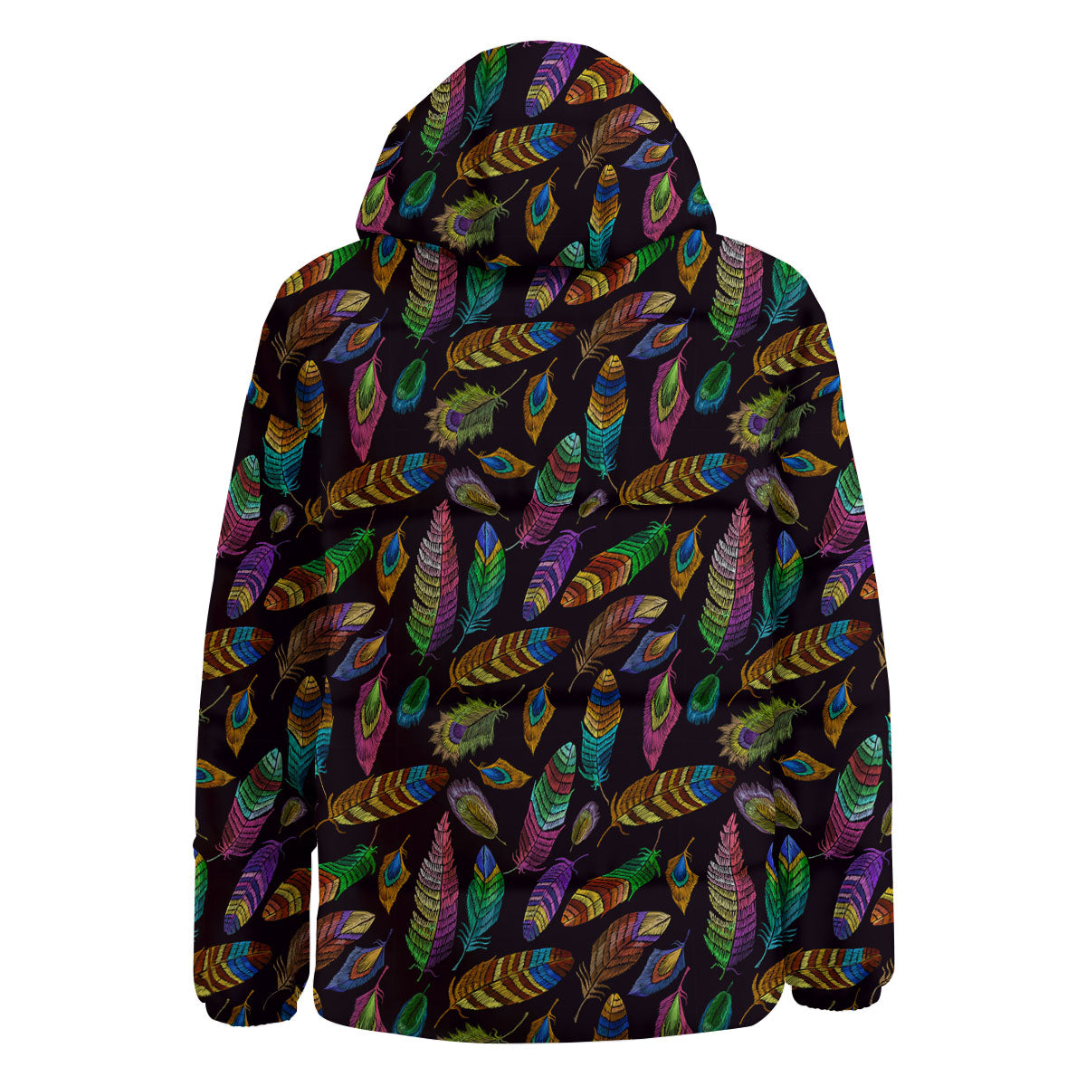 Feather Native Print Pattern Down Jacket-grizzshop