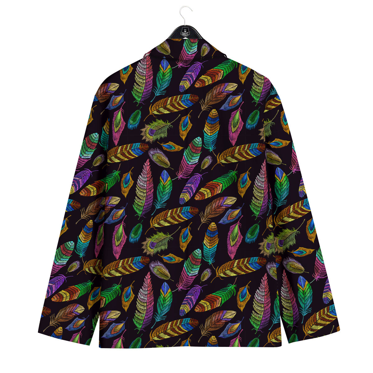 Feather Native Print Pattern Men's Sport Coat-grizzshop