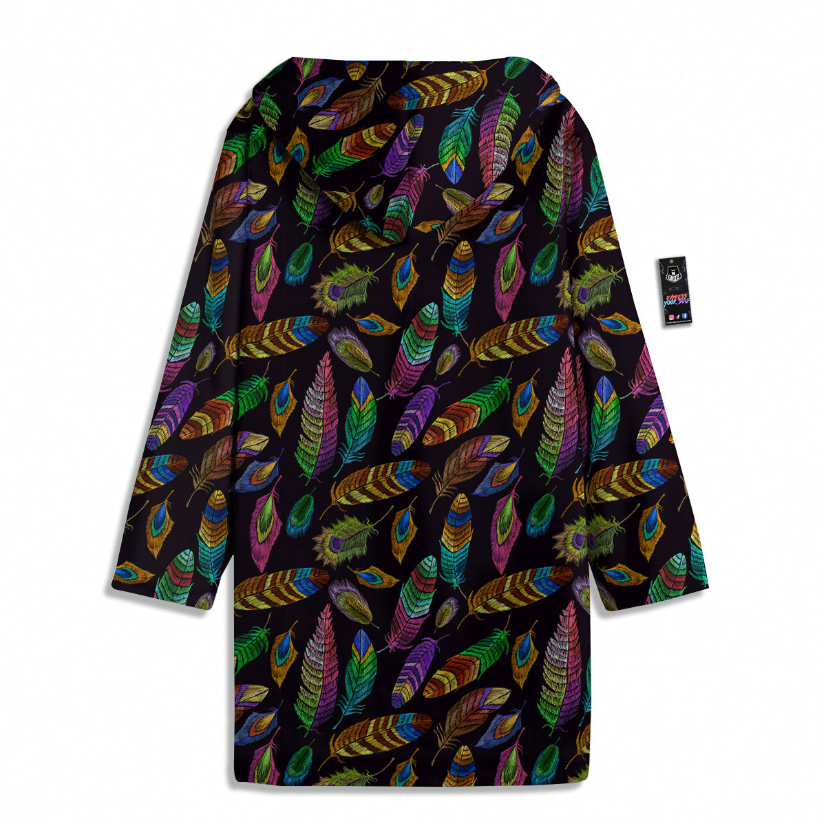 Feather Native Print Pattern Men's Windbreaker Jacket-grizzshop